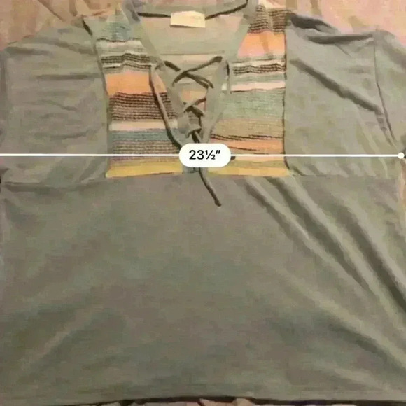 Sugarfox Boho Babydoll Top Size Medium - Picture 4 of 6